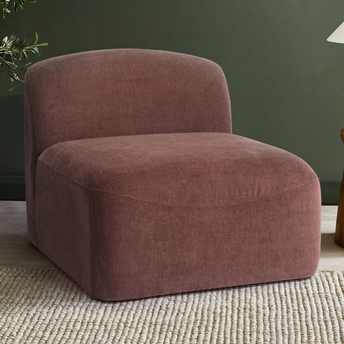CAMI CHENILLE ARMLESS LOUNGE CHAIR