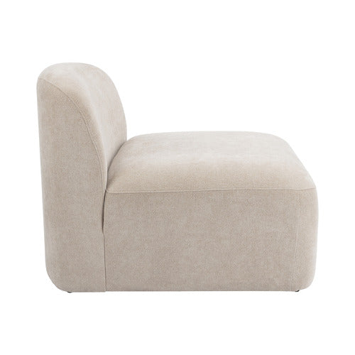 CAMI CHENILLE ARMLESS LOUNGE CHAIR