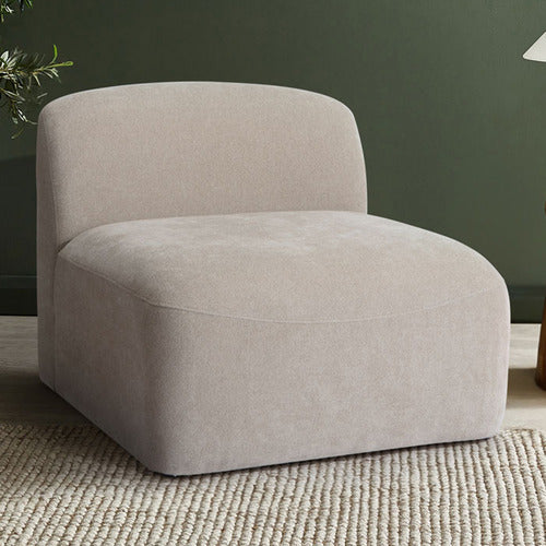 CAMI CHENILLE ARMLESS LOUNGE CHAIR