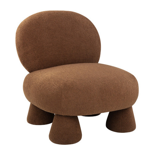 CARAMEL BARNEY BOUCLE ACCENT CHAIR
