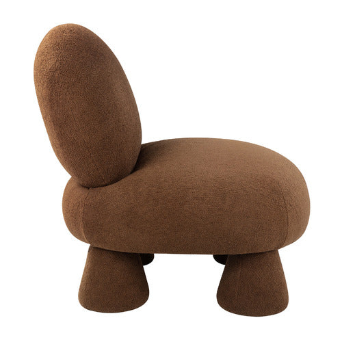 CARAMEL BARNEY BOUCLE ACCENT CHAIR