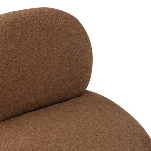CARAMEL BARNEY BOUCLE ACCENT CHAIR