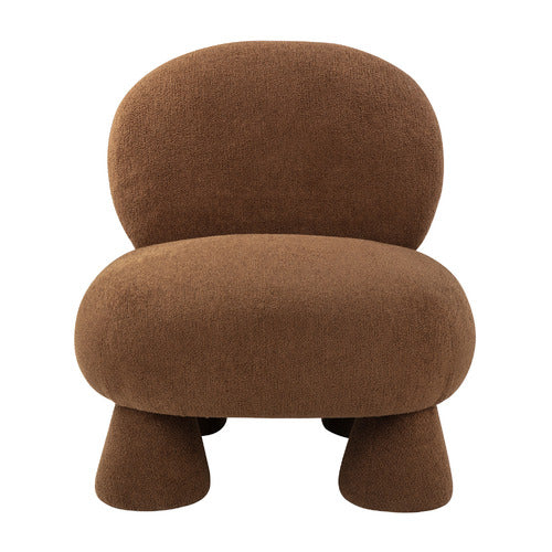 CARAMEL BARNEY BOUCLE ACCENT CHAIR