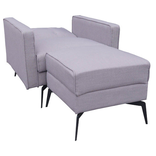 MIKASA FURNITURE CARINA SINGLE SOFA BED WITH OTTOMAN