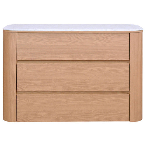 CARLTON FAUX MARBLE 3 DRAWER CHEST