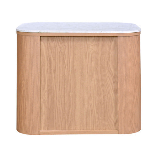 CARLTON FAUX MARBLE BEDSIDE TABLE