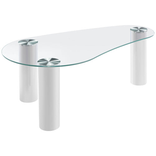 CARLY CURVED GLASS COFFEE TABLE