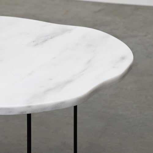 BROOKLYN AND BELLA CARMELLA 80CM MARBLE COFFEE TABLE