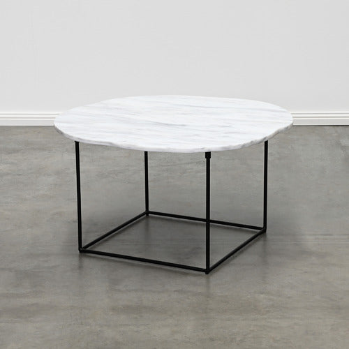 BROOKLYN AND BELLA CARMELLA 80CM MARBLE COFFEE TABLE