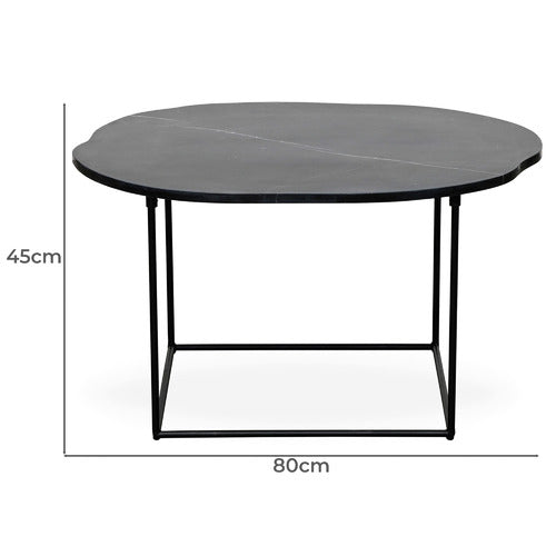 BROOKLYN AND BELLA CARMELLA 80CM MARBLE COFFEE TABLE
