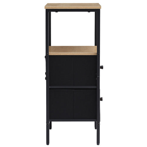 AROYA HOME LUNA 2 DRAWER RATTAN BEDSIDE TABLE