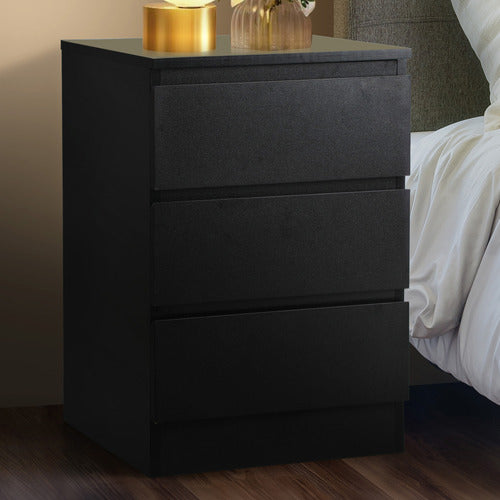 LIVING FUSION CAROLLA 3 DRAWER BEDSIDE TABLE
