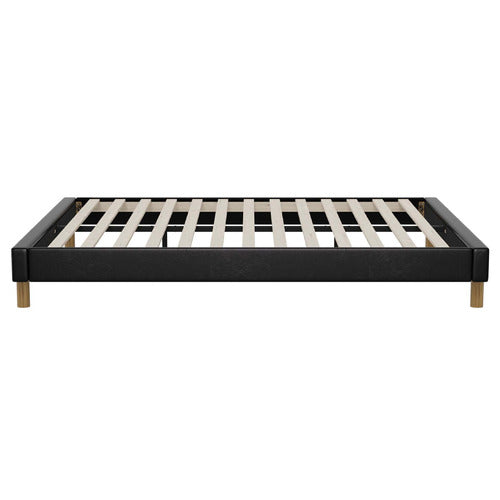 LIVING FUSION CARRIE FAUX LEATHER BED BASE