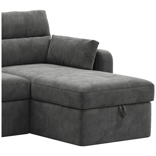 CARTER 4 SEATER QUEEN SOFA BED WITH REVERSIBLE CHAISE