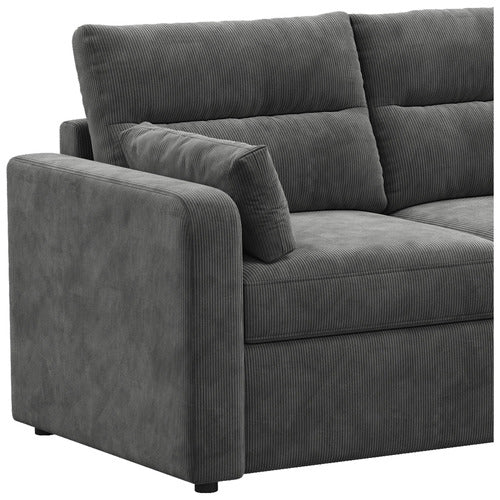 CARTER 4 SEATER QUEEN SOFA BED WITH REVERSIBLE CHAISE
