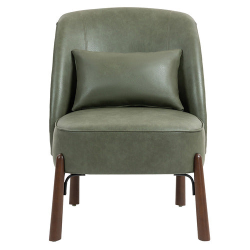 EVIE HOME CASE FAUX LEATHER ACCENT CHAIR