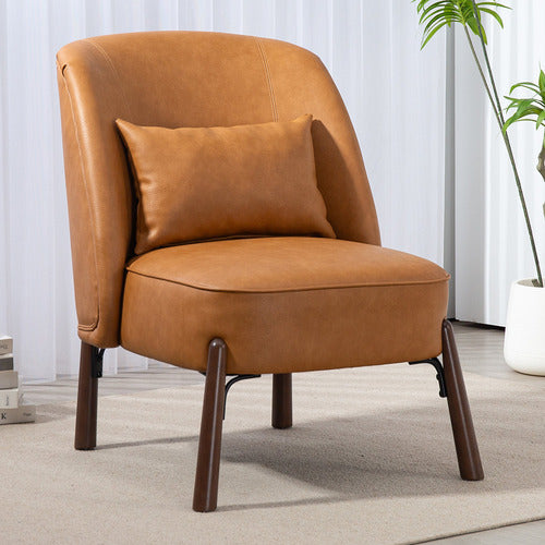 EVIE HOME CASE FAUX LEATHER ACCENT CHAIR