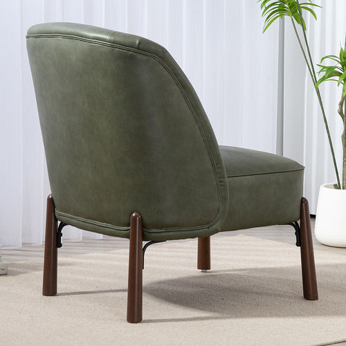 EVIE HOME CASE FAUX LEATHER ACCENT CHAIR