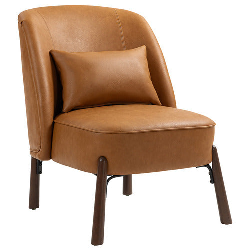 EVIE HOME CASE FAUX LEATHER ACCENT CHAIR