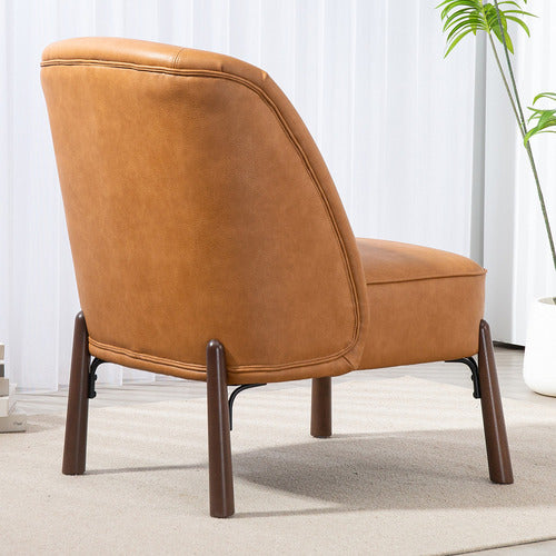 EVIE HOME CASE FAUX LEATHER ACCENT CHAIR