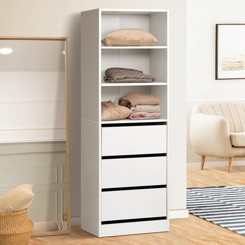 LIVING FUSION CASSANDRA 3 DRAWER & SHELF WARDROBE
