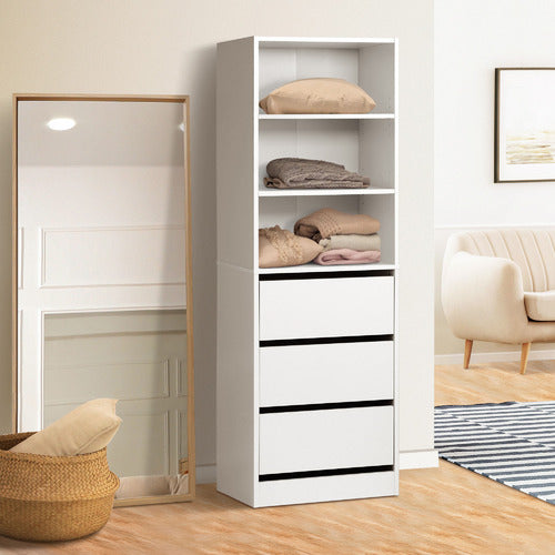 LIVING FUSION CASSANDRA 3 DRAWER & SHELF WARDROBE