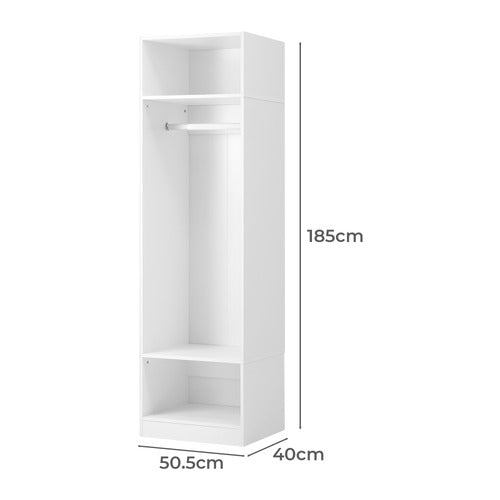 LIVING FUSION CASSANDRA 3 SHELF & HANGING WARDROBE