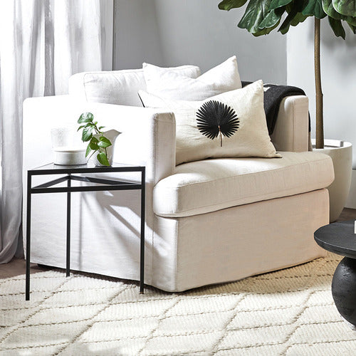 REXINGTON HOME WHITE SADIE SLIPCOVER ARMCHAIR