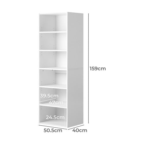 LIVING FUSION CASSANDRA 6 SHELF WARDROBE
