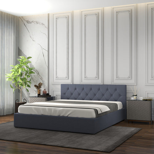 CHISWICK LIVING CHARCOAL CAPRI LUXURY GAS LIFT STORAGE BED