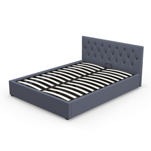 CHISWICK LIVING CHARCOAL CAPRI LUXURY GAS LIFT STORAGE BED