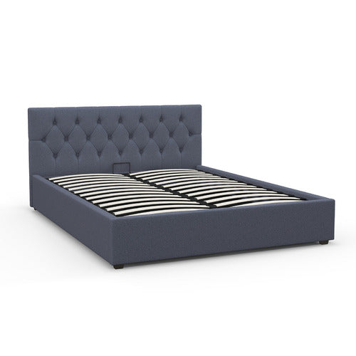 CHISWICK LIVING CHARCOAL CAPRI LUXURY GAS LIFT STORAGE BED
