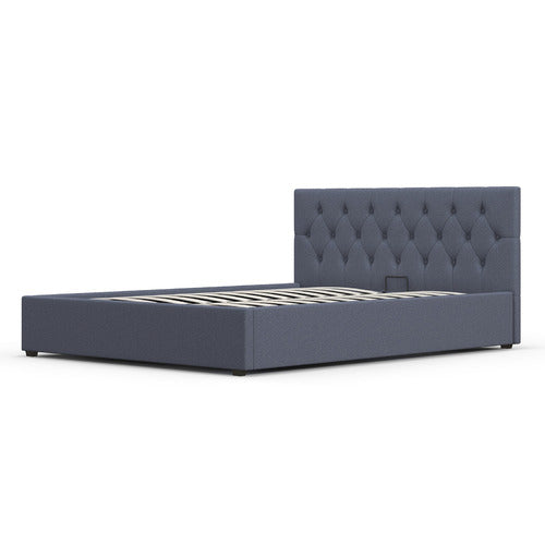 CHISWICK LIVING CHARCOAL CAPRI LUXURY GAS LIFT STORAGE BED