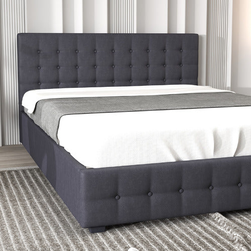 CHISWICK LIVING CHARCOAL DELPHI GAS LIFT STORAGE BED