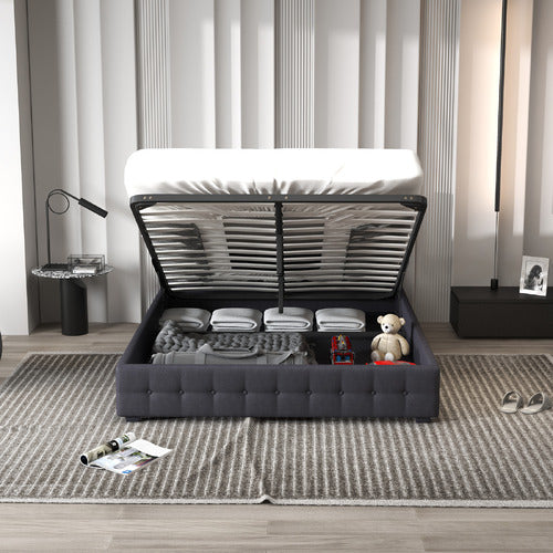 CHISWICK LIVING CHARCOAL DELPHI GAS LIFT STORAGE BED