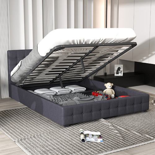 CHISWICK LIVING CHARCOAL DELPHI GAS LIFT STORAGE BED