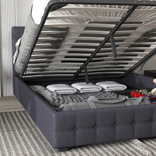 CHISWICK LIVING CHARCOAL DELPHI GAS LIFT STORAGE BED