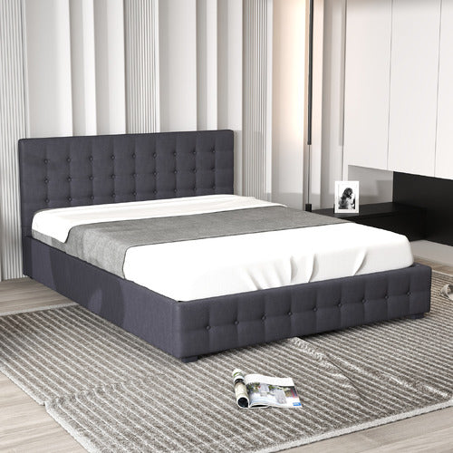 CHISWICK LIVING CHARCOAL DELPHI GAS LIFT STORAGE BED