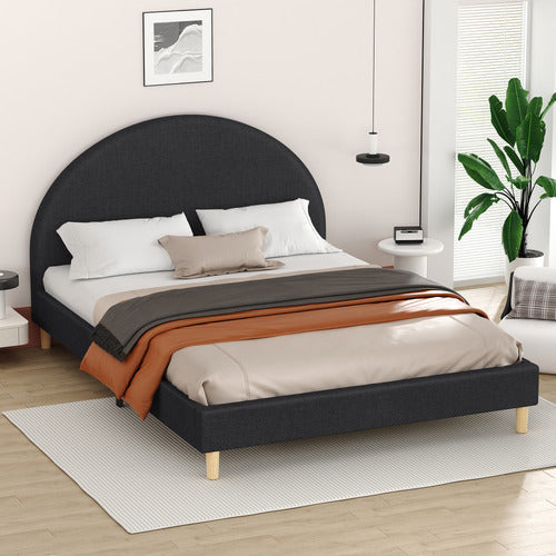 HOXTON ROOM CHARCOAL KENYATTA UPHOLSTERED BED FRAME