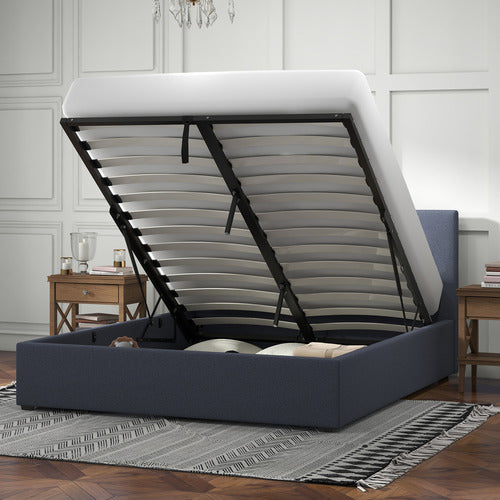 CHISWICK LIVING CHARCOAL MILANO LUXURY GAS LIFT STORAGE BED