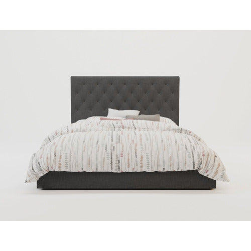 RAWSON & CO CHARCOAL OXFORD GAS LIFT WOODEN STORAGE BED