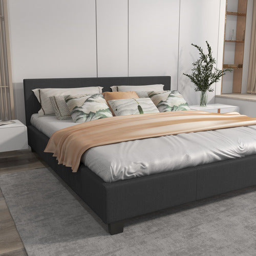 CHISWICK LIVING CHARCOAL SIENNA LUXURY BED FRAME