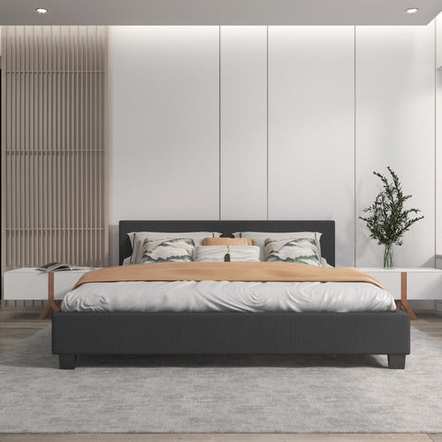 CHISWICK LIVING CHARCOAL SIENNA LUXURY BED FRAME