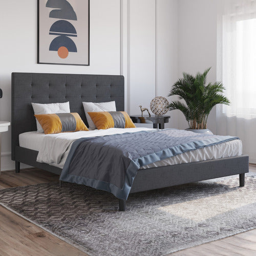 RAWSON & CO CHARCOAL WILTSHIRE UPHOLSTERED BED FRAME