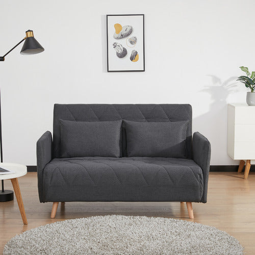 PALMGROVE LANE CHARCOAL LIAM 2 SEATER SOFA BED