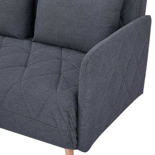 PALMGROVE LANE CHARCOAL LIAM 2 SEATER SOFA BED