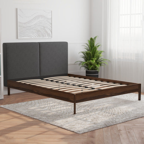 RAWSON & CO CHARCOAL TROLIG WOODEN BED FRAME