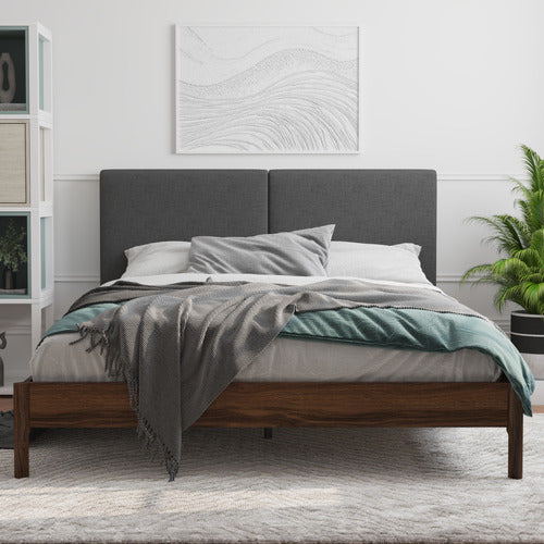RAWSON & CO CHARCOAL TROLIG WOODEN BED FRAME