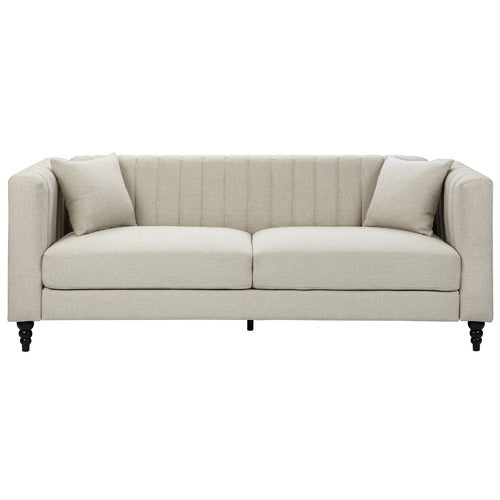 BEIGE CHARLOTTE 3 SEATER SOFA