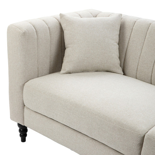 BEIGE CHARLOTTE 3 SEATER SOFA